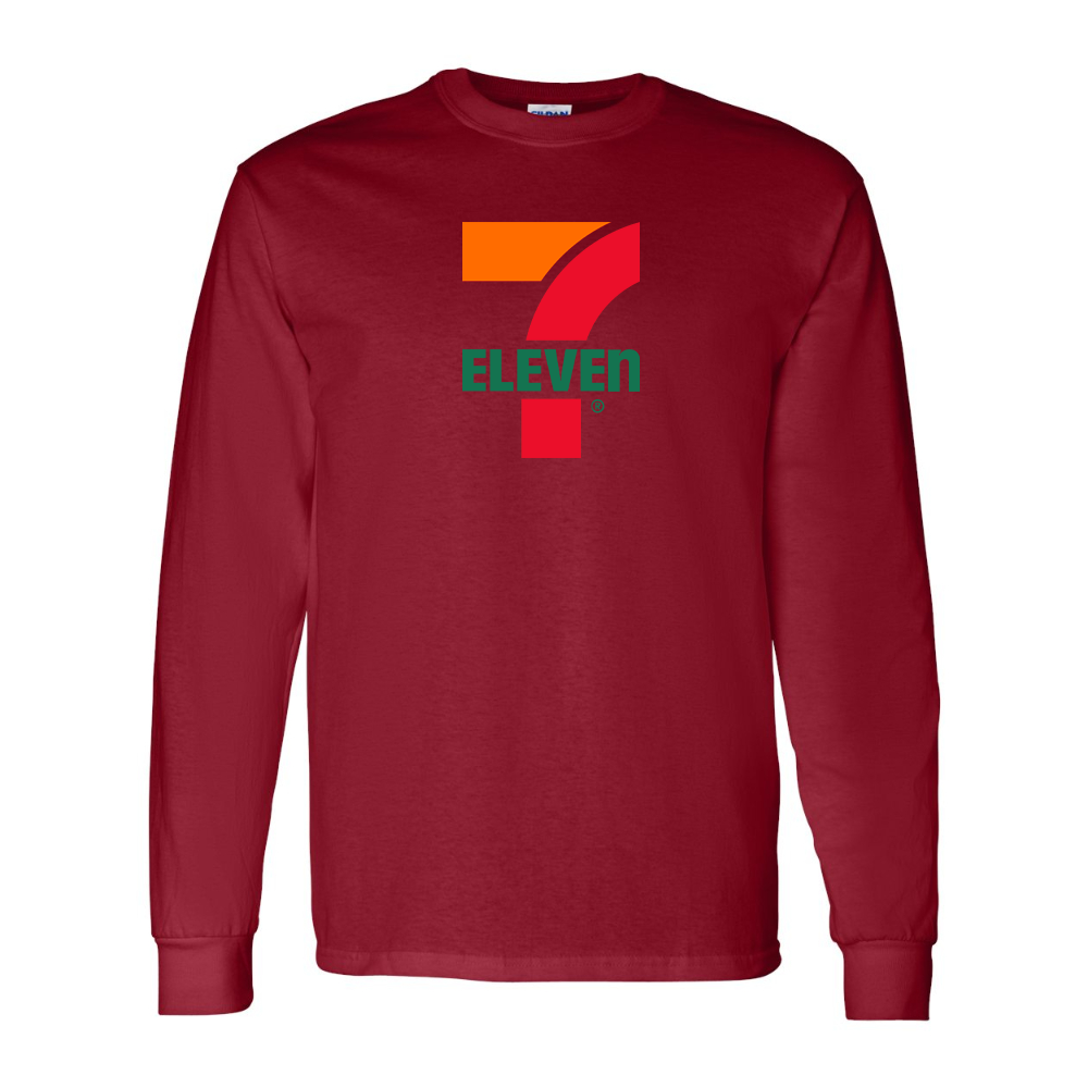 Men's 7 Eleven Logo Gildan Heavy Cotton Long Sleeve T-Shirt