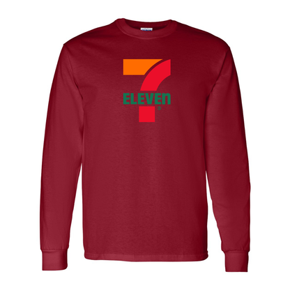 Men's 7 Eleven Logo Gildan Heavy Cotton Long Sleeve T-Shirt