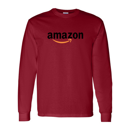 Men's Amazon Logo Gildan Heavy Cotton Long Sleeve T-Shirt
