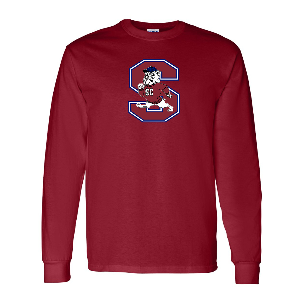 Men's South Carolina State Bulldogs Logo Gildan Heavy Cotton Long Sleeve T-Shirt