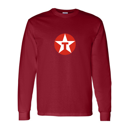 Men's Texaco Logo Gildan Heavy Cotton Long Sleeve T-Shirt