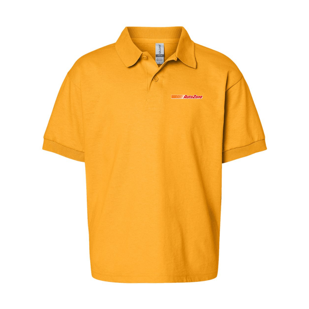 Youth AutoZone Logo Gildan Dry Blend Jersey Polo