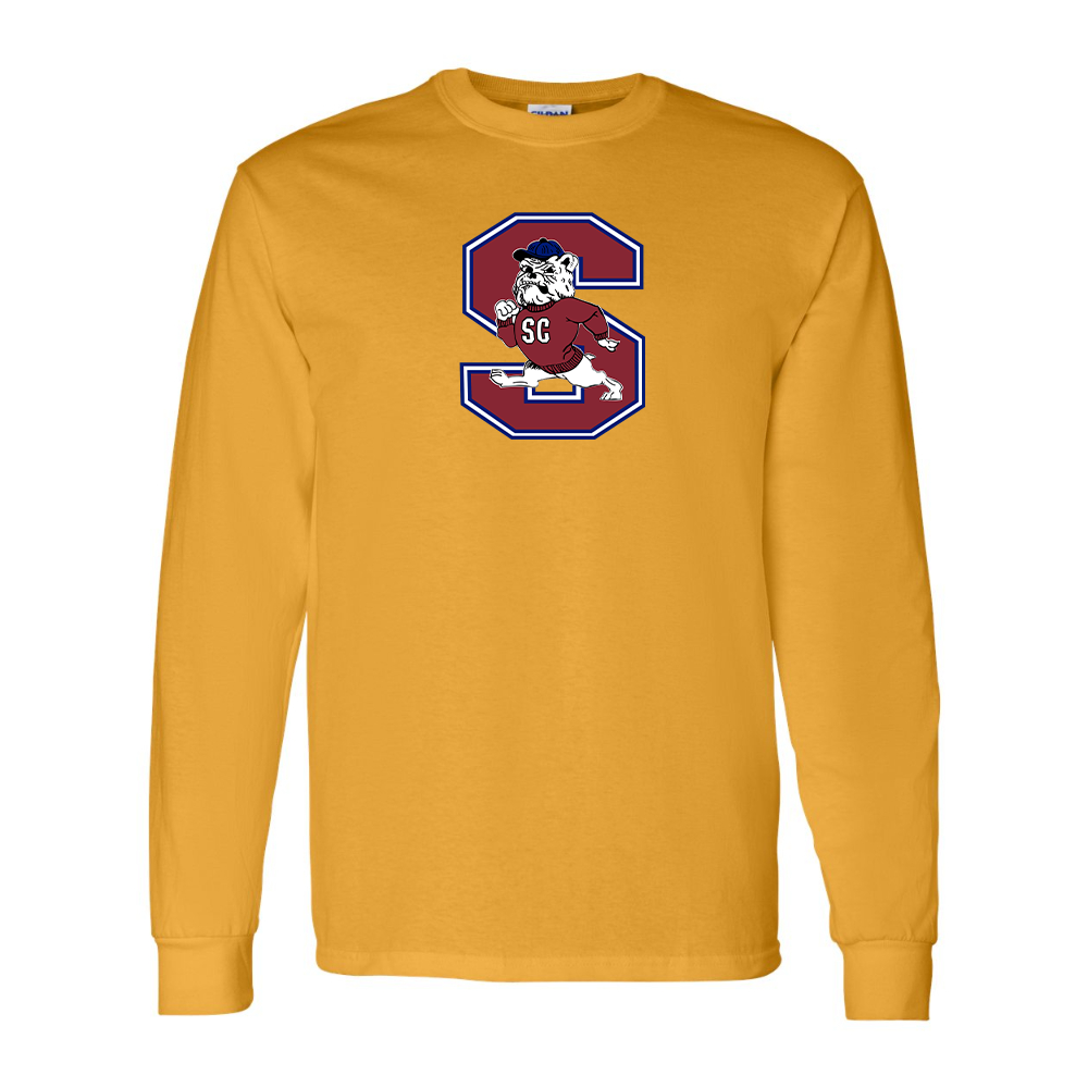 Men's South Carolina State Bulldogs Logo Gildan Heavy Cotton Long Sleeve T-Shirt