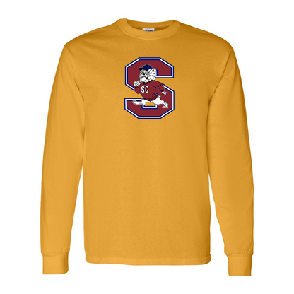 Men's South Carolina State Bulldogs Logo Gildan Heavy Cotton Long Sleeve T-Shirt