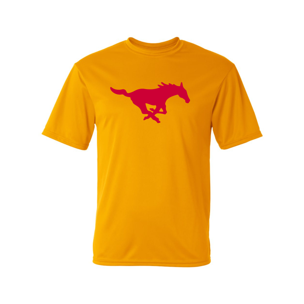 Men's SMU Mustangs Logo Polyester T-Shirt