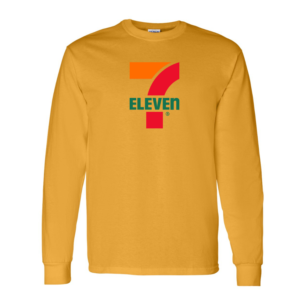 Men's 7 Eleven Logo Gildan Heavy Cotton Long Sleeve T-Shirt