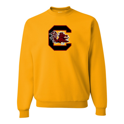 Men's South Carolina Gamecocks Logo  JERZEES NuBlend Crewneck Sweatshirt