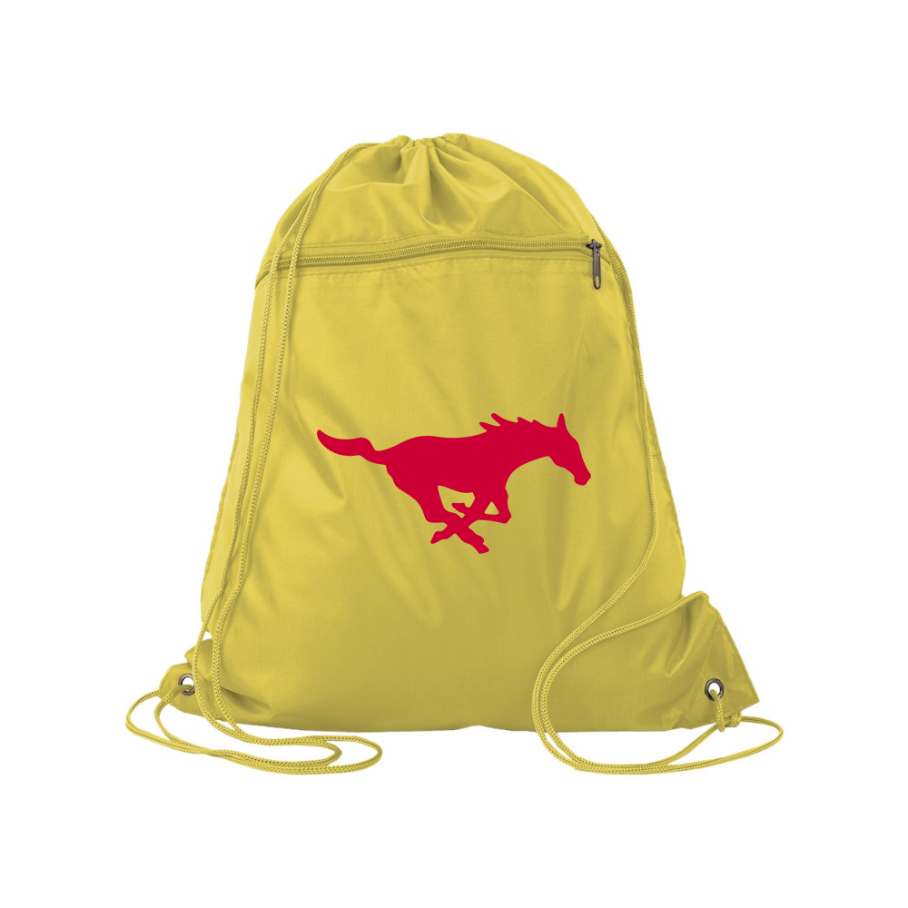 SMU Mustangs Logo Q-Tees - Polyester Cinchpack