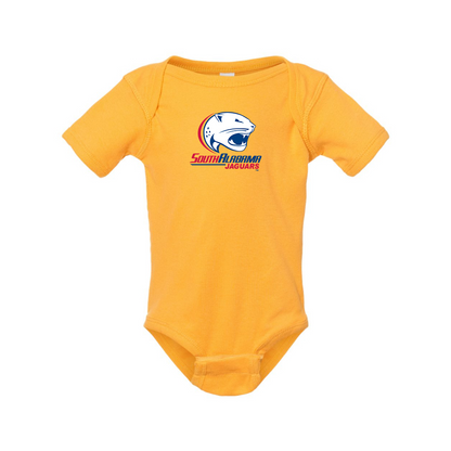 South Alabama Jaguars Logo  Rabbit Skins Infant Baby Rib Bodysuit