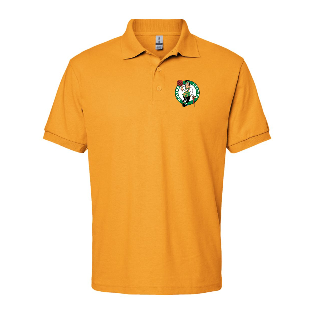 Men's Boston Celtics Logo Gildan Dry Blend Jersey Polo