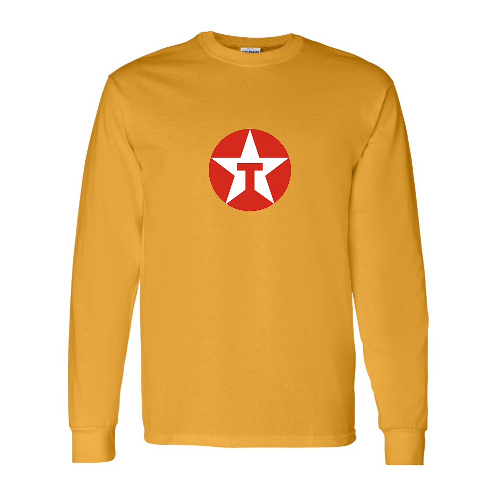 Men's Texaco Logo Gildan Heavy Cotton Long Sleeve T-Shirt