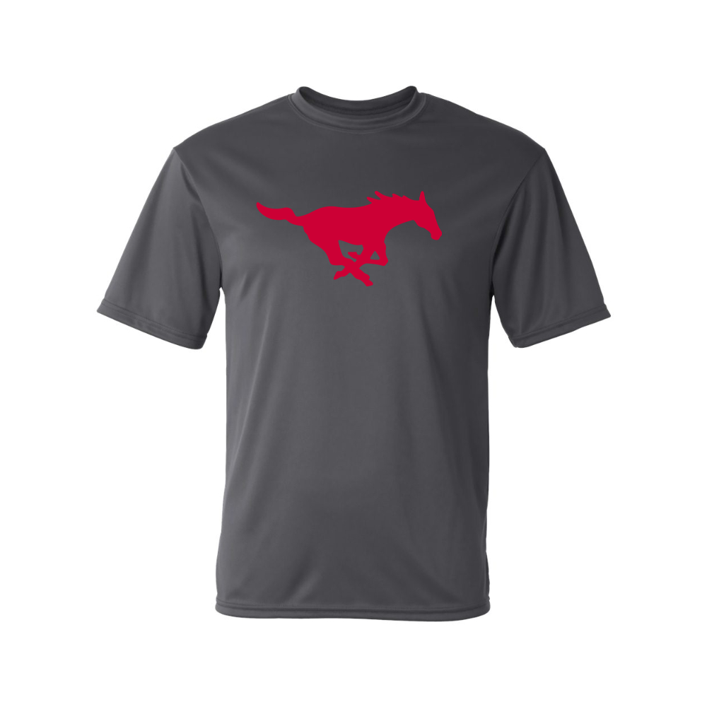 Men's SMU Mustangs Logo Polyester T-Shirt