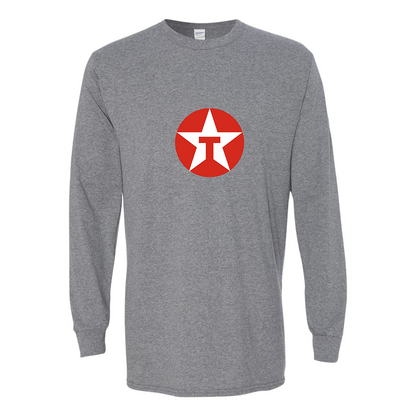 Men's Texaco Logo Gildan Heavy Cotton Long Sleeve T-Shirt