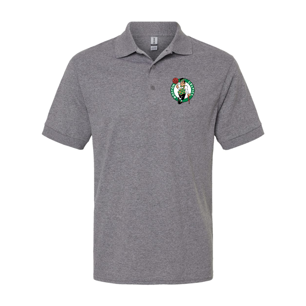 Men's Boston Celtics Logo Gildan Dry Blend Jersey Polo