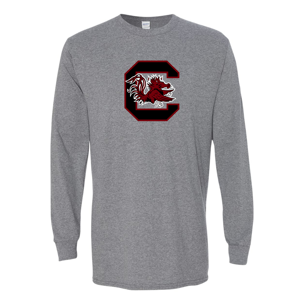 Men's South Carolina Gamecocks Logo Gildan Heavy Cotton Long Sleeve T-Shirt