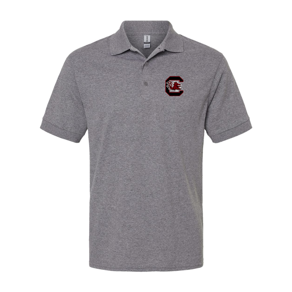 Men's South Carolina Gamecocks Logo Gildan Dry Blend Jersey Polo