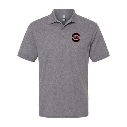 Men's South Carolina Gamecocks Logo Gildan Dry Blend Jersey Polo