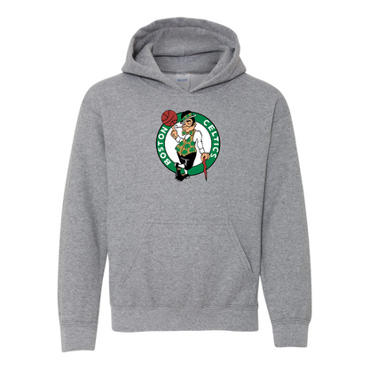 Youth Boston Celtics Logo Gildan Heavy Blend  Hooded Sweatshirt