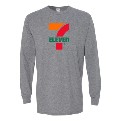 Men's 7 Eleven Logo Gildan Heavy Cotton Long Sleeve T-Shirt