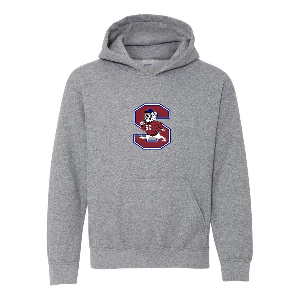 Youth South Carolina State Bulldogs Logo Gildan Heavy Blend  Hooded Sweatshirt