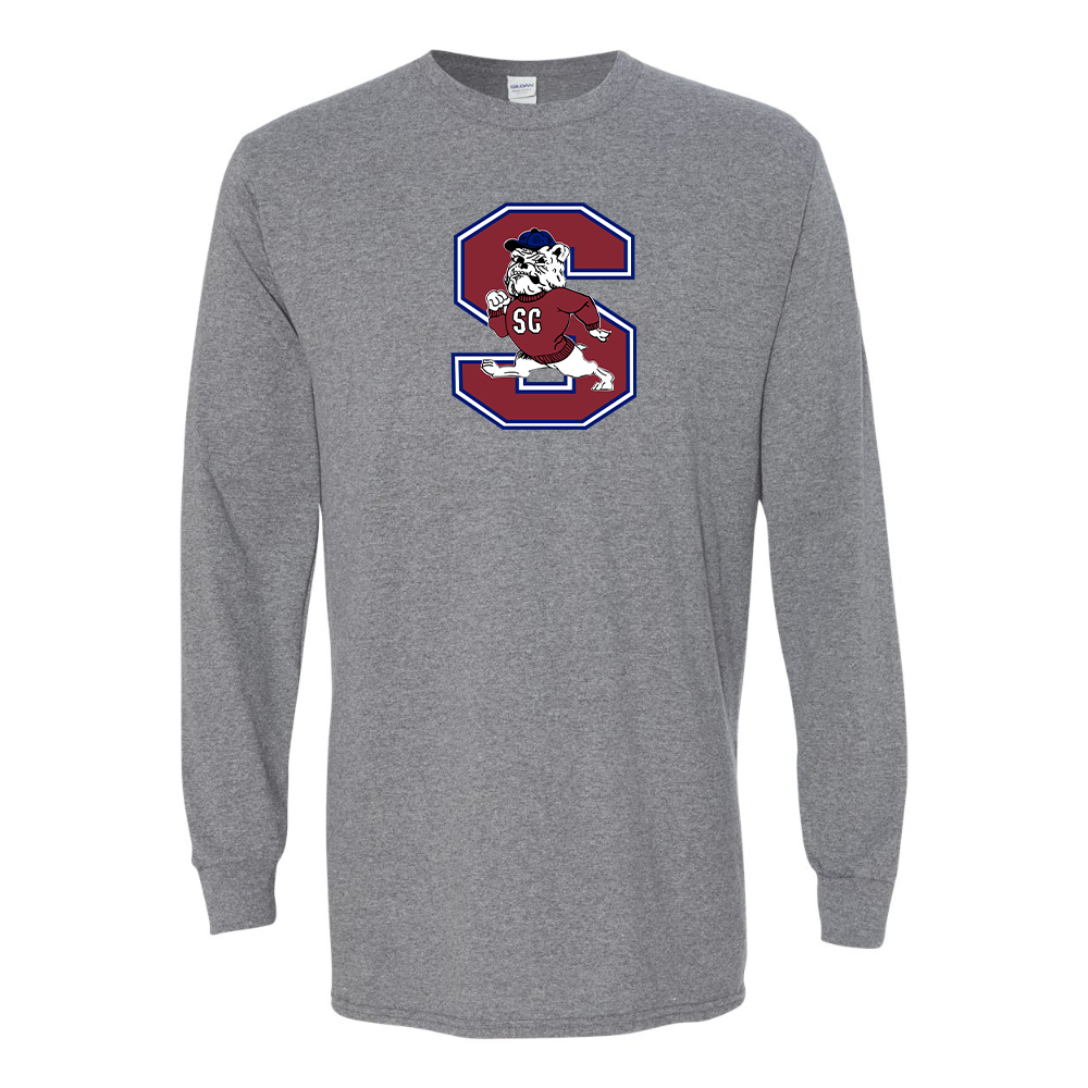 Men's South Carolina State Bulldogs Logo Gildan Heavy Cotton Long Sleeve T-Shirt