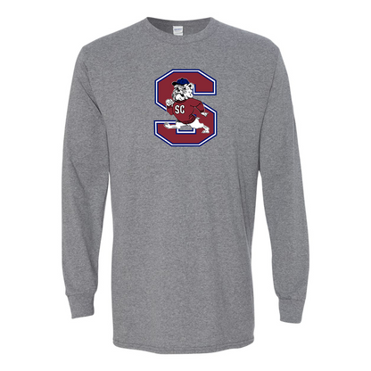 Men's South Carolina State Bulldogs Logo Gildan Heavy Cotton Long Sleeve T-Shirt