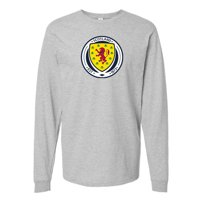 Youth Kids Scotland National Soccer Team Long Sleeve T-Shirt