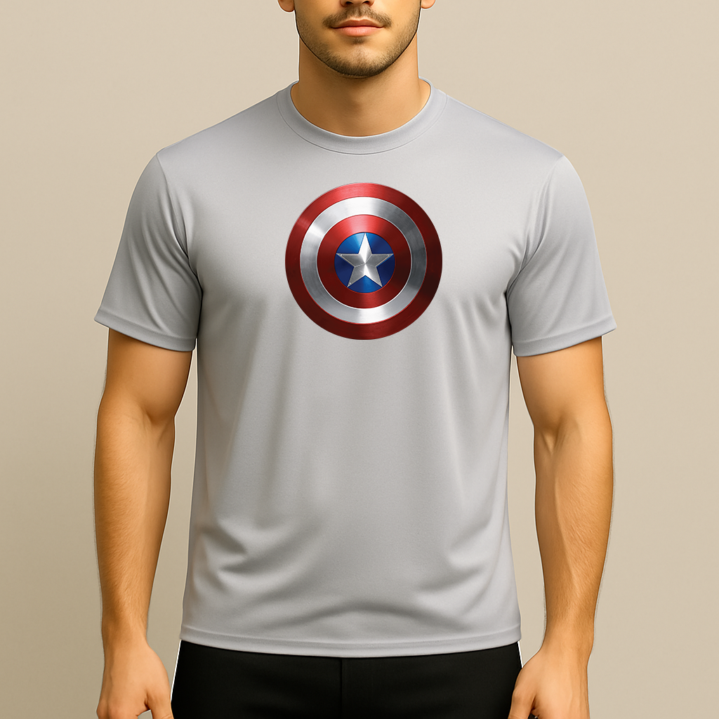 Men's Captain America Polyester T-Shirt