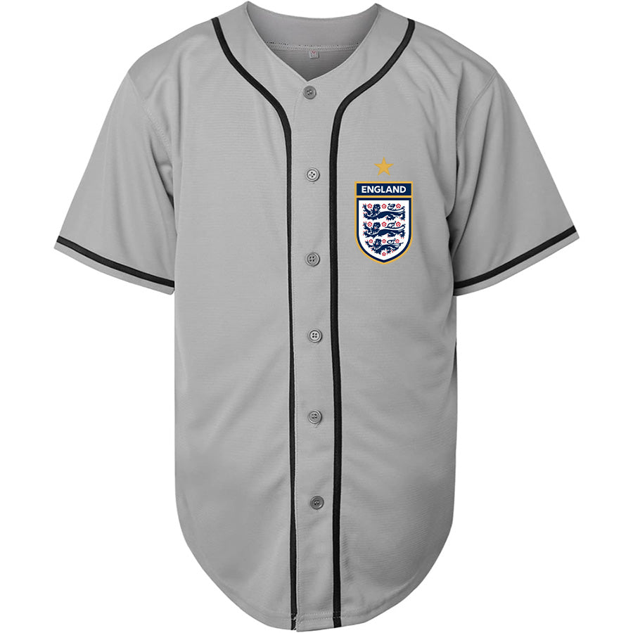 Men's England National Soccer Team Baseball Jersey