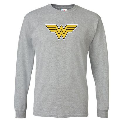 Youth Kids Wonder Woman Superhero Long Sleeve T-Shirt