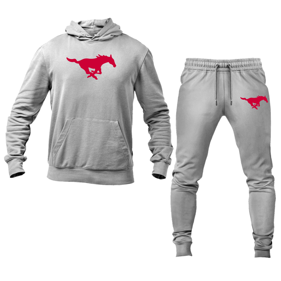 Men's SMU Mustangs Logo Hoodie Joggers Set