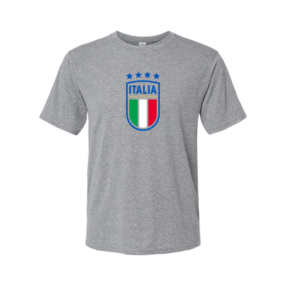 Youth Kids Italy National Soccer Performance T-Shirt