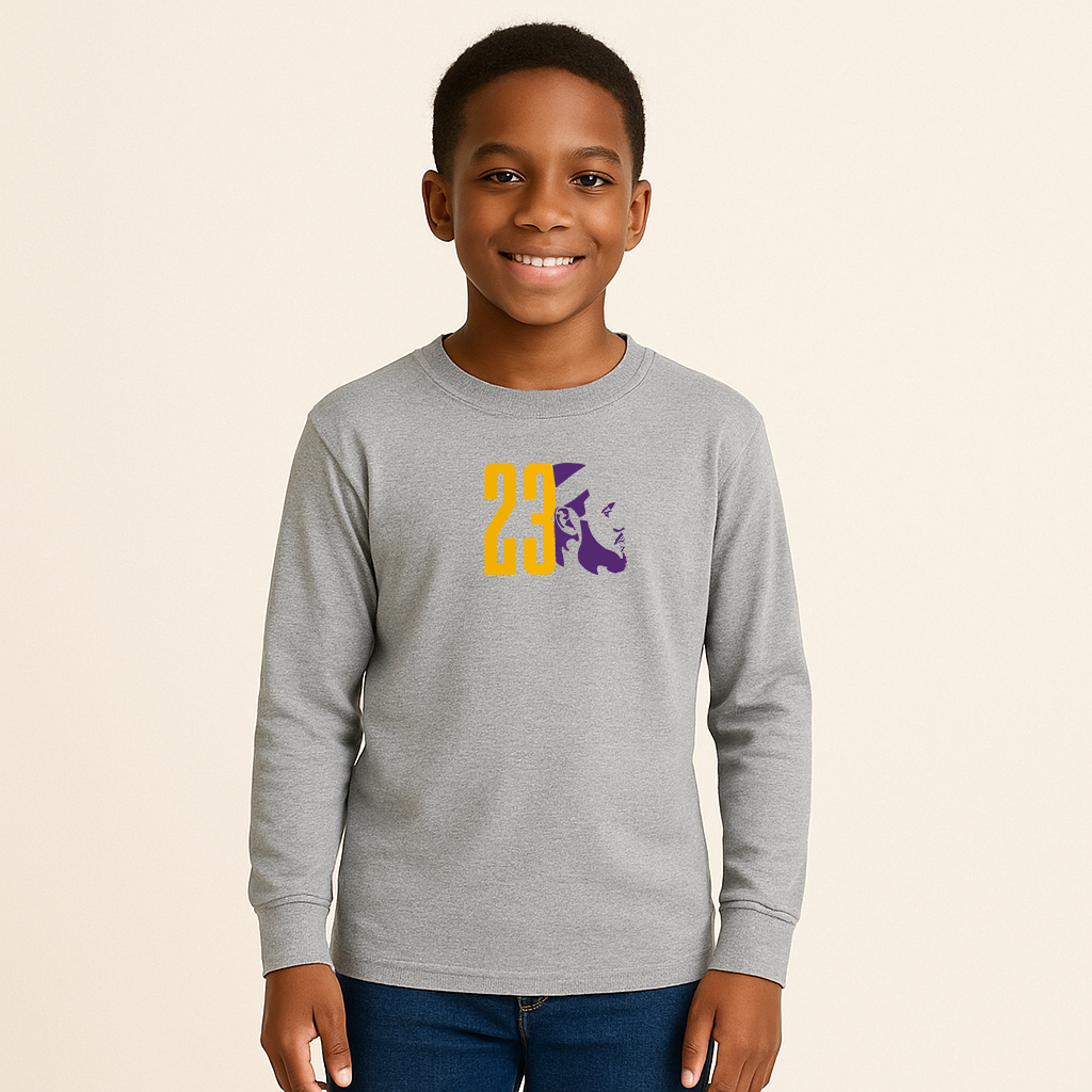Youth Kids Lebron James 23 Sports Long Sleeve T-Shirt