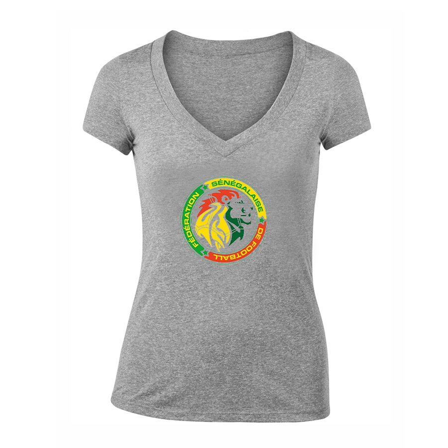 Women's Senegal National Soccer Team V-Neck T-Shirt