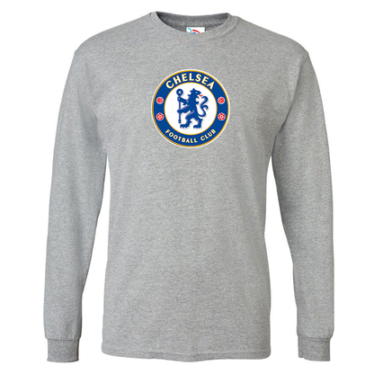 Youth Kids Chelsea Soccer Long Sleeve T-Shirt