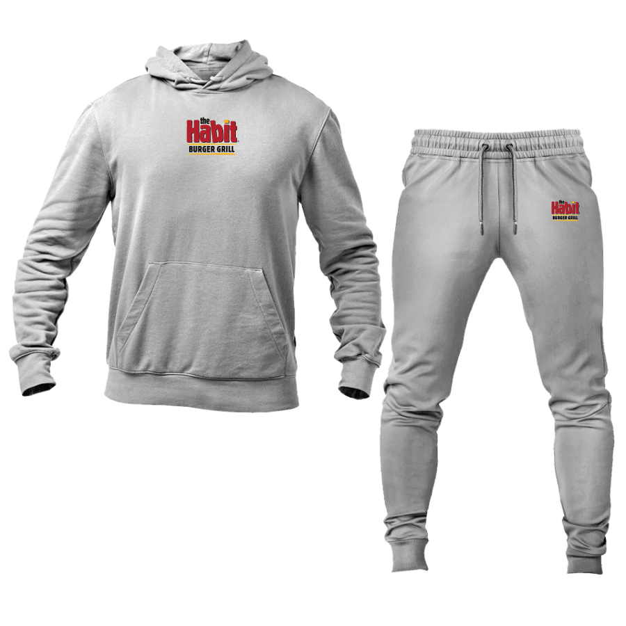 Men's The Habit Burger Grill Logo Hoodie Joggers Set