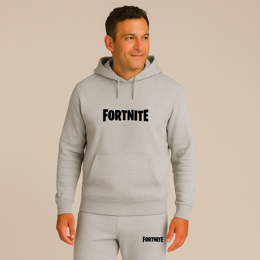 Men's Fortnite Battle Royale Game Logo Hoodie Joggers Set