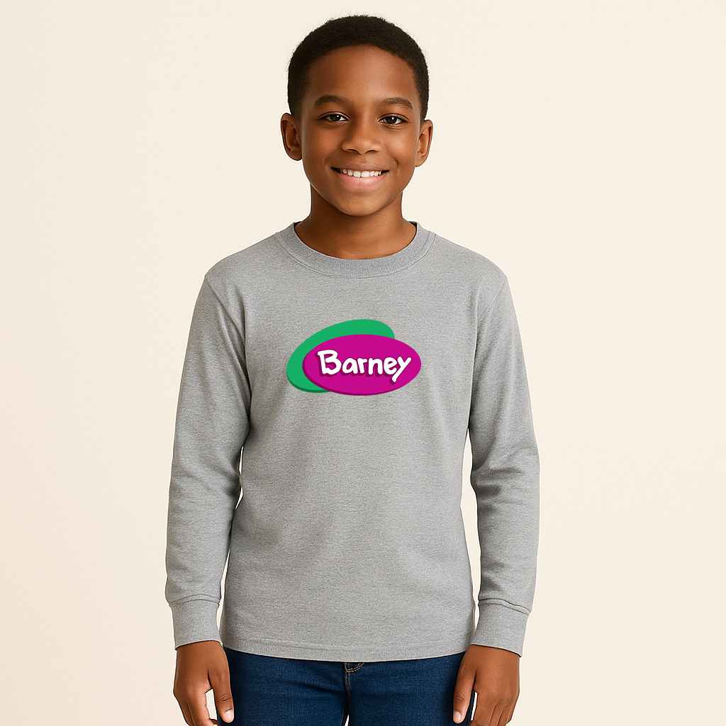 Youth Kids Barney Show Long Sleeve T-Shirt