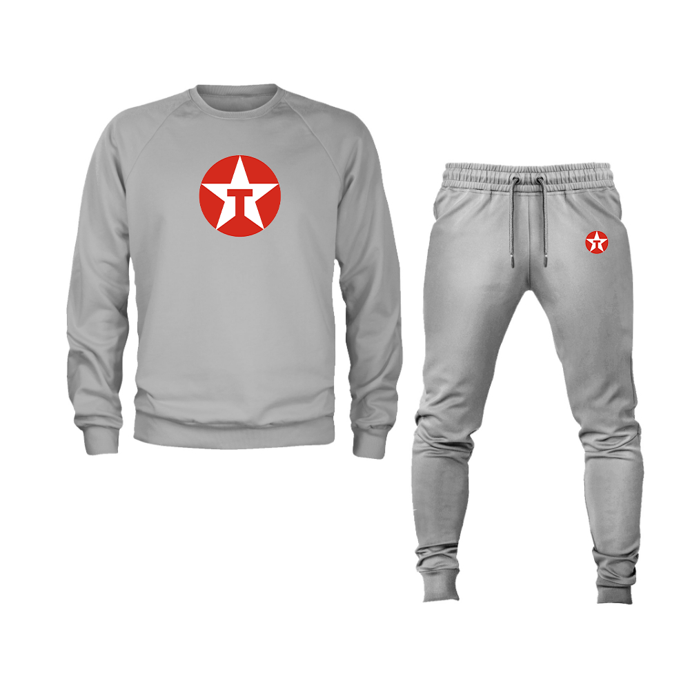 Men's Texaco Logo Crewneck Sweatshirt Joggers Suit