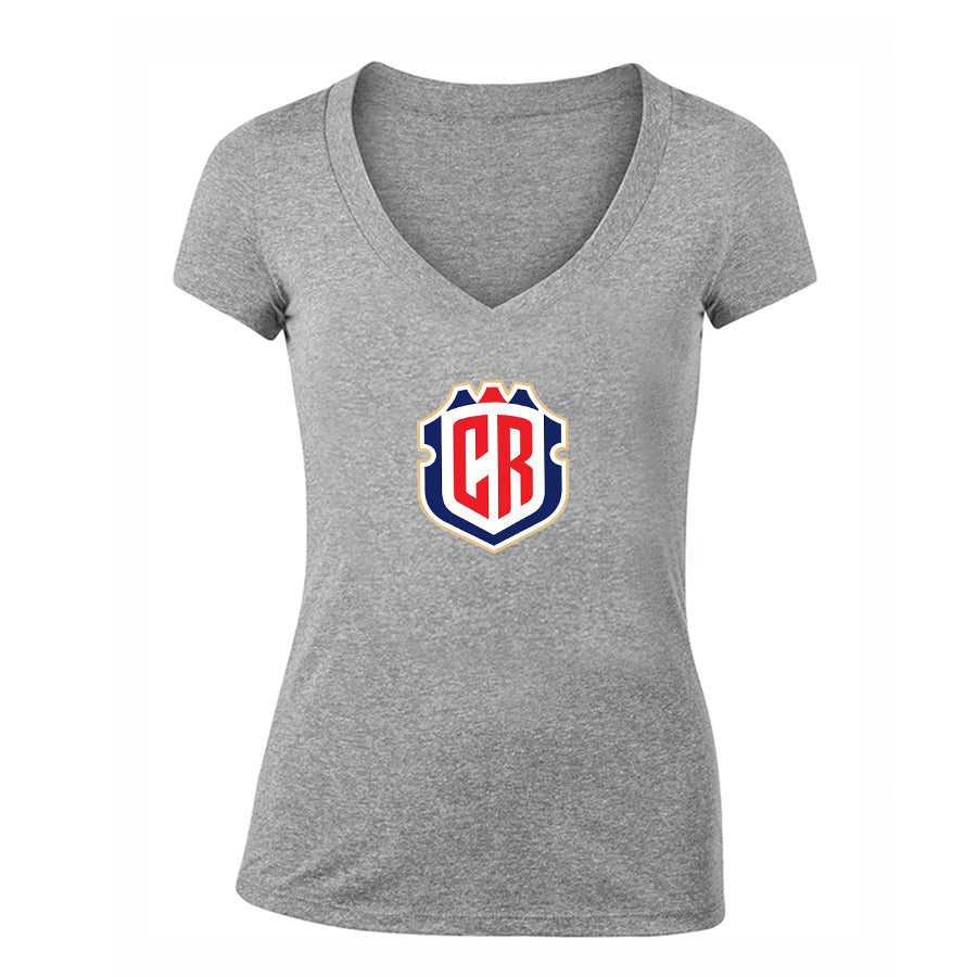Women's Costa Rica National Soccer Team V-Neck T-Shirt