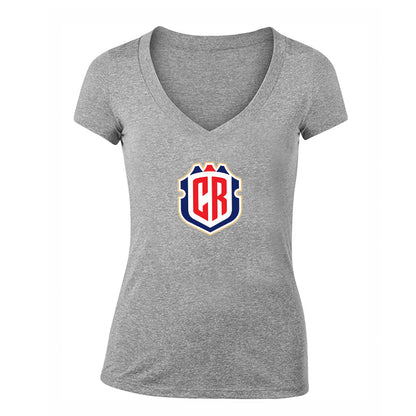 Women's Costa Rica National Soccer Team V-Neck T-Shirt