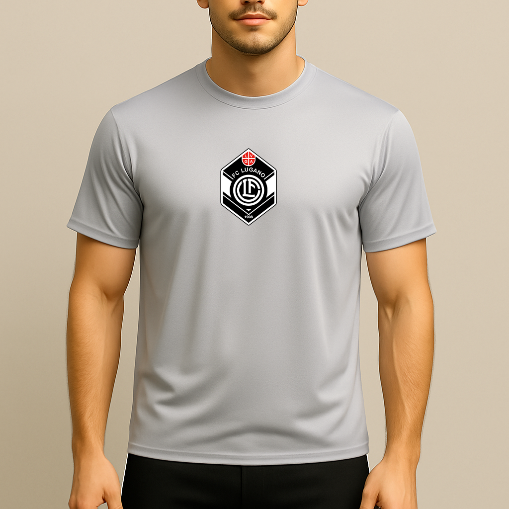 Men's FC Lugano Soccer Logo Polyester T-Shirt