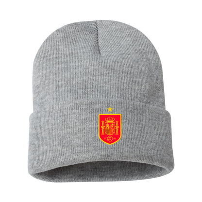 Spain Red Logo National Soccer Team Beanie Hat