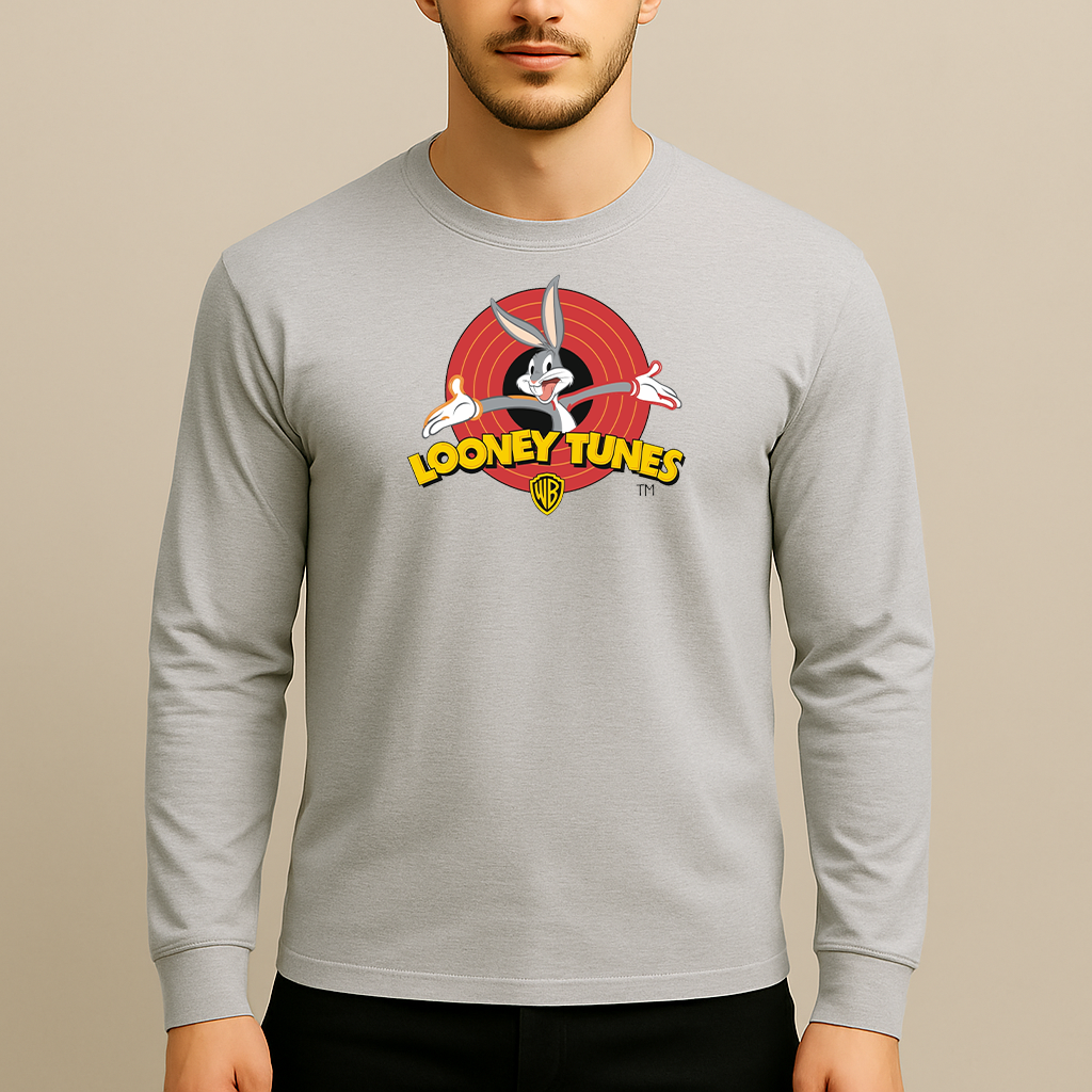 Men's Looney Tunes Warner Brothers Cartoon Long Sleeve T-Shirt