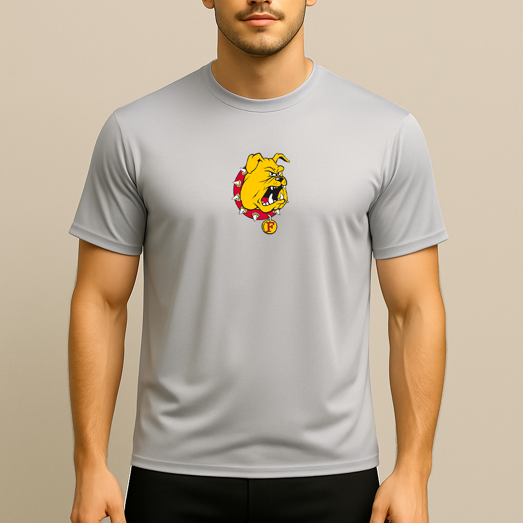 Men's Ferris State Bulldogs Logo Polyester T-Shirt
