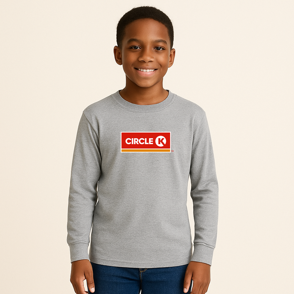 Youth Kids Circle K Gas Station Long Sleeve T-Shirt