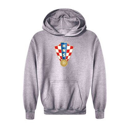 Youth Kids Croatia National Soccer Team Pullover Hoodie