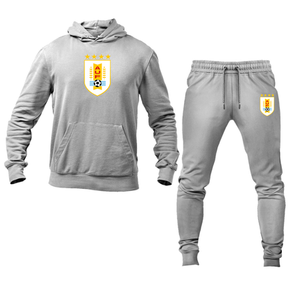 Men's Uruguay National Soccer Team Hoodie Joggers Set