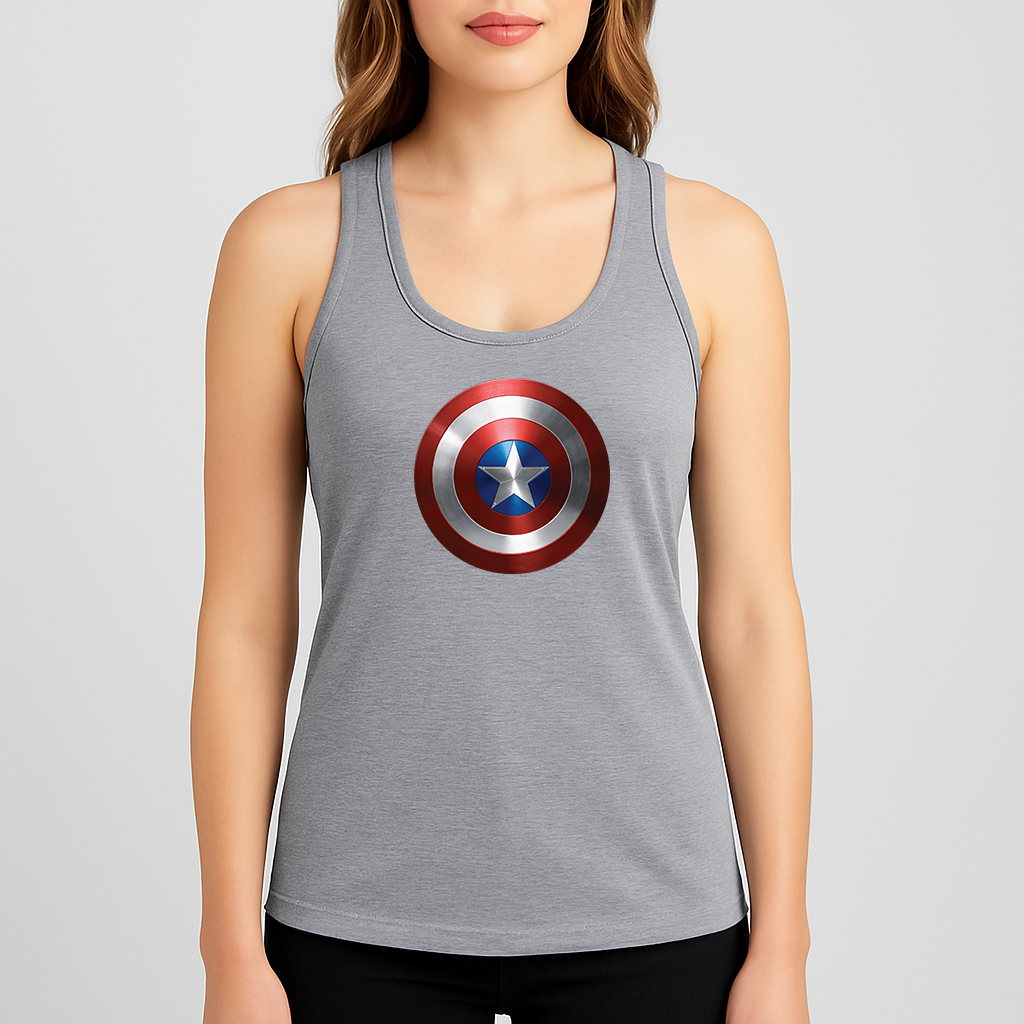 Women's Captain America Racerback Tank Top
