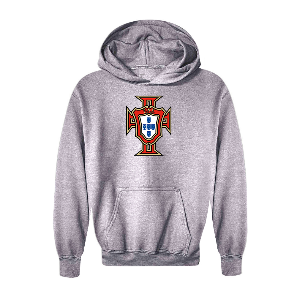 Youth Kids Portugal National Soccer Team Pullover Hoodie